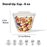 Silicone Reusable Bag - Stand-Up Cup (8 oz) - Oat T3