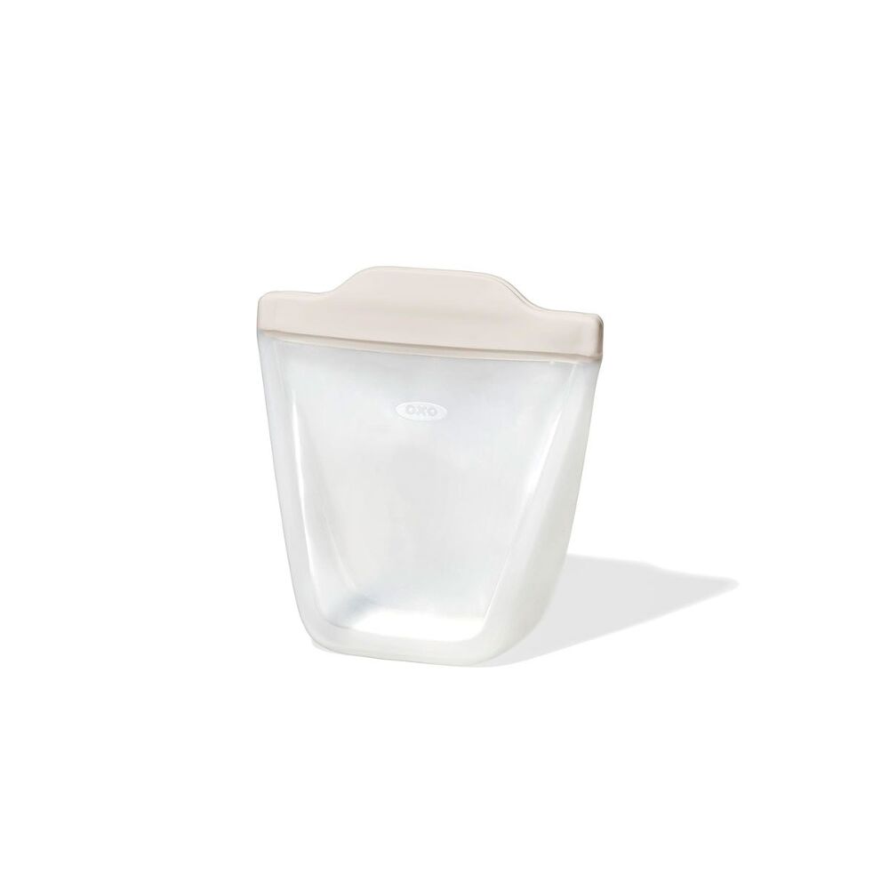 Silicone Reusable Bag - Stand-Up Cup (8 oz) - Oat T3