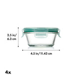Smart Seal 8-Piece1 Cup Glass Round Container Set O6