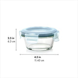 Smart Seal 1-Cup Glass Round Container - Arctic Blue L8
