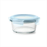 Smart Seal 2-Cup Glass Round Container - Arctic Blue S2