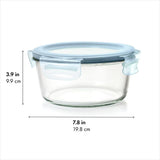 Smart Seal 7-Cup Glass Round Container - Arctic Blue X4