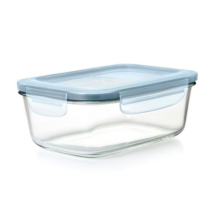 Smart Seal 8-Cup Glass Rectangle Container - Arctic Blue G0