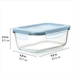 Smart Seal 8-Cup Glass Rectangle Container - Arctic Blue G0