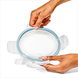 8-Piece Smart Seal Glass Round Container Set - Arctic Blue V1