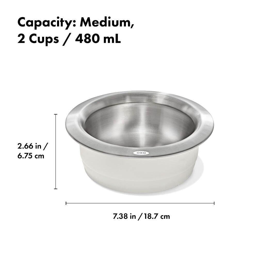 OXO Pet Nonslip Bowl - Medium, 2 Cups / 480 mL N0