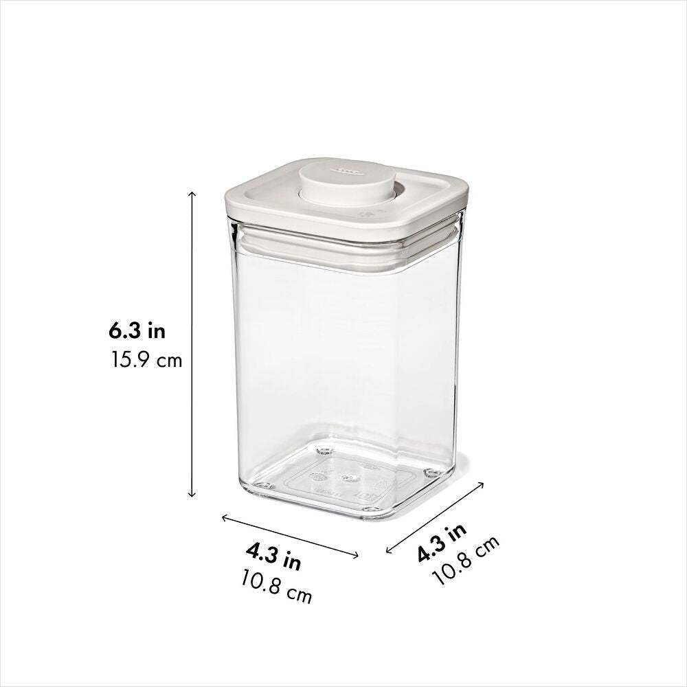 OXO Pet POP Container — Small Square Short — 1.1 Qt/1 L G8