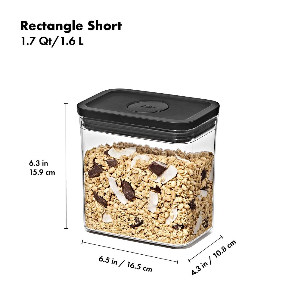 POP Container - Rectangle Short (1.7 Qt/1.6 L) - Matte Black G2