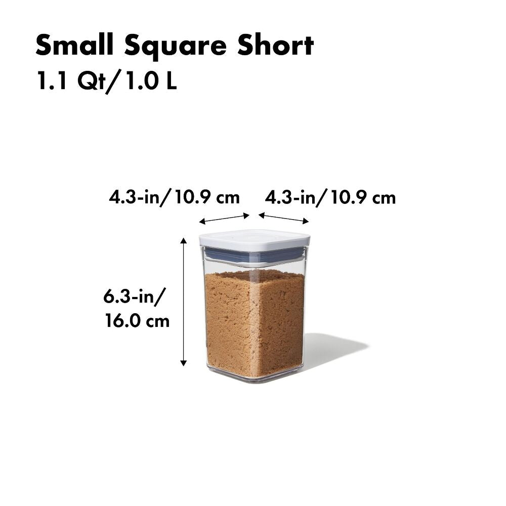 POP Container - Small Square Short (1.1 Qt/1.0 L) M8