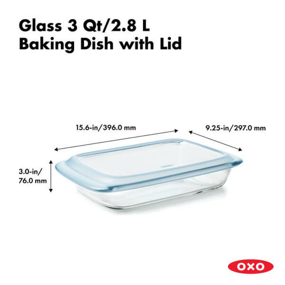 Glass Baking Dish with Lid (3.0 Qt) B5