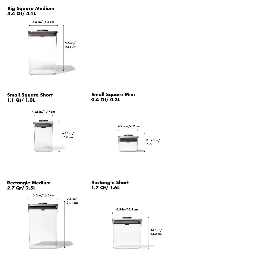 Steel 6-Piece POP Container Set R7