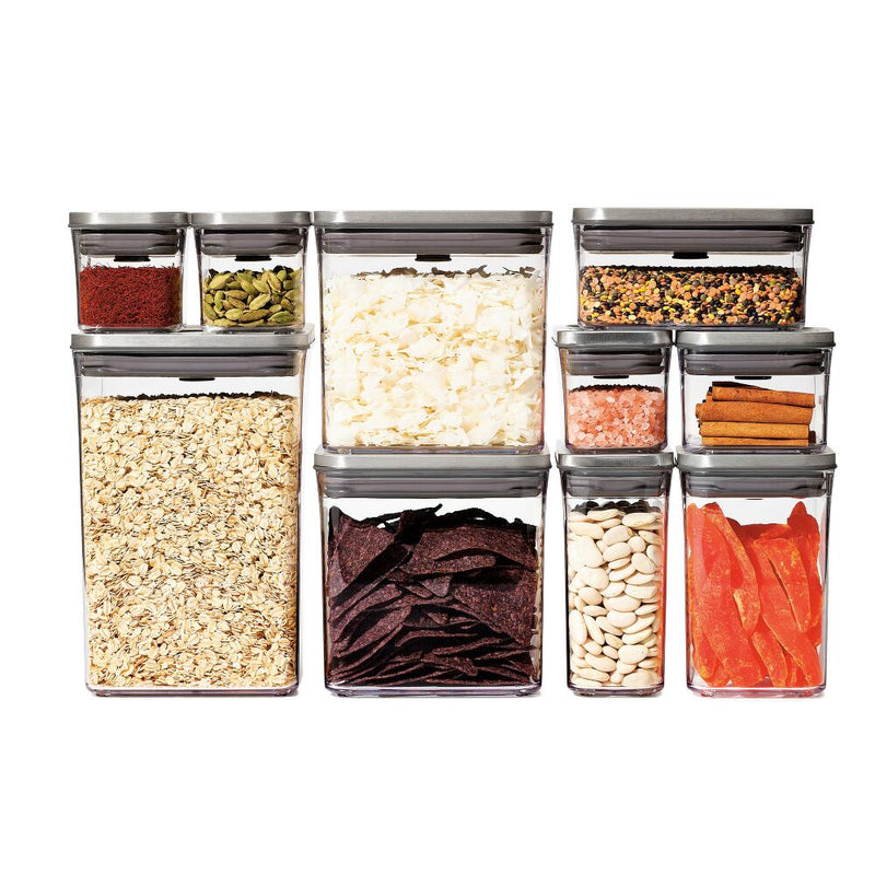Steel 12-Piece POP Container Set C1