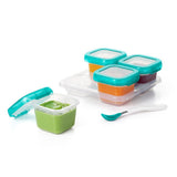 6 oz Baby Blocks™ Plastic Freezer Storage Containers - Tot Teal U2