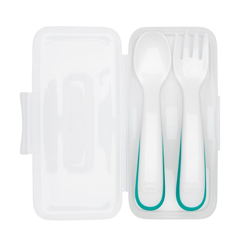 On-the-Go Plastic Fork and Spoon Set with Travel Case V4