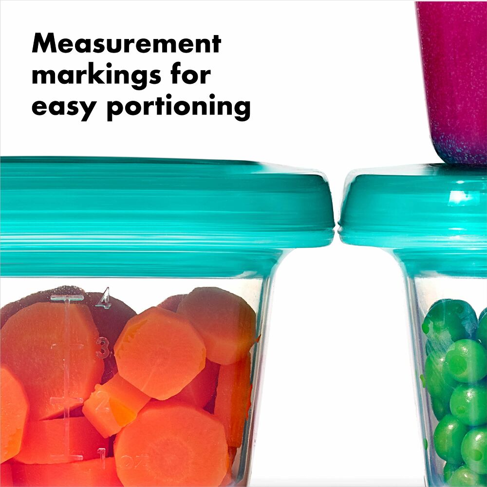 4 oz Baby Blocks™ Silicone Freezer Storage Containers - Tot Teal X8
