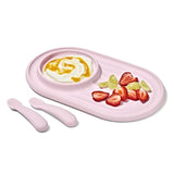 Textured Suction Plate & Spoons Set – 3-Piece L6