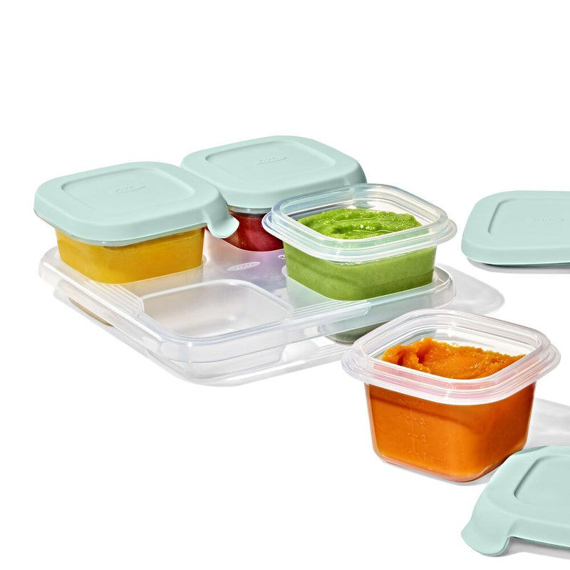 Silicone Baby Blocks Food Storage Containers (4 oz) - Opal W4