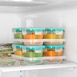 Baby Blocks Glass Food Storage Containers 4 Oz - Tot Teal Y5