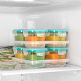 Baby Blocks Glass Food Storage Containers 4 Oz - Tot Teal Y5